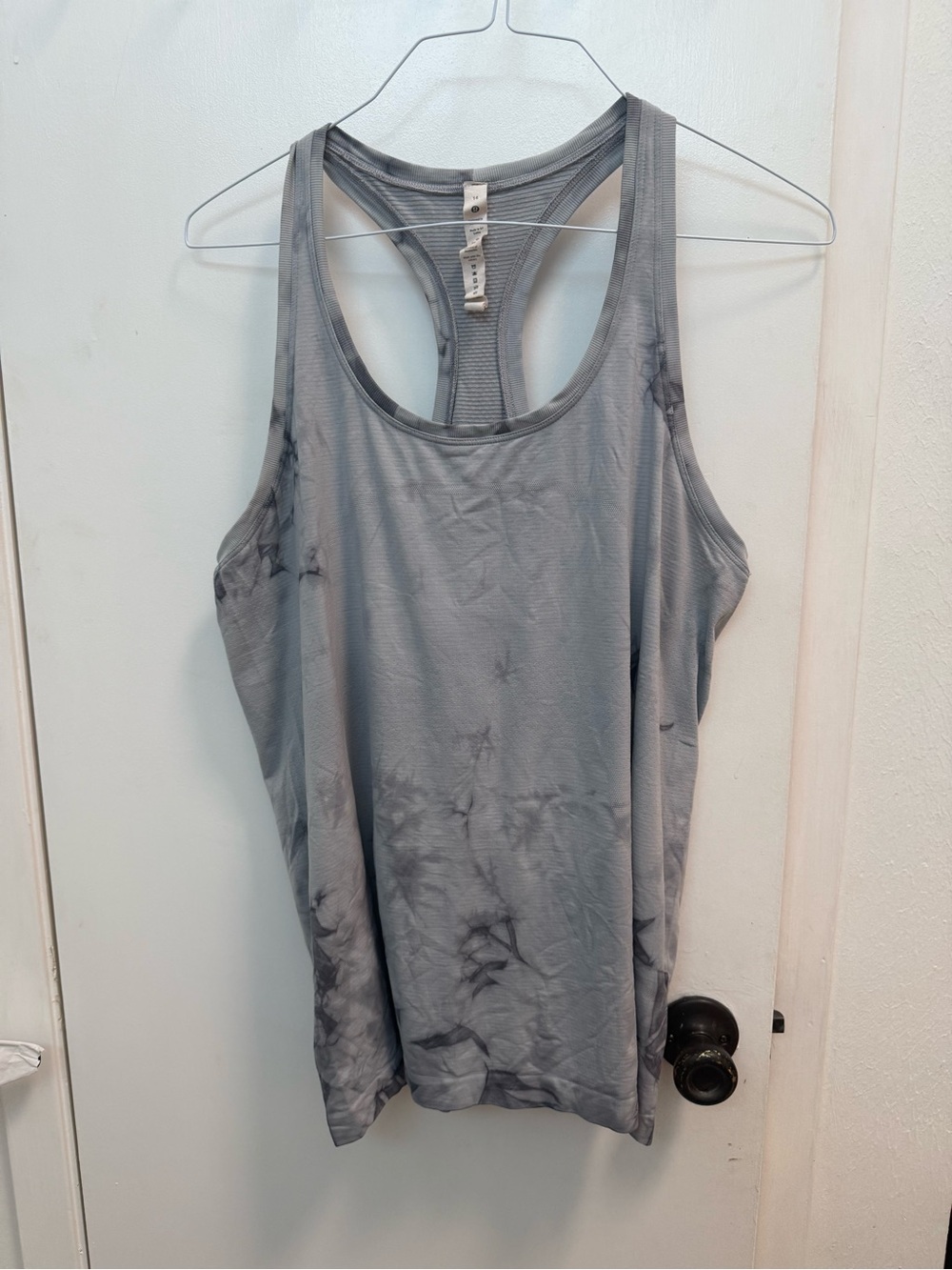 lululemon athletica Gray Tie-Dye Racerback Tank Top